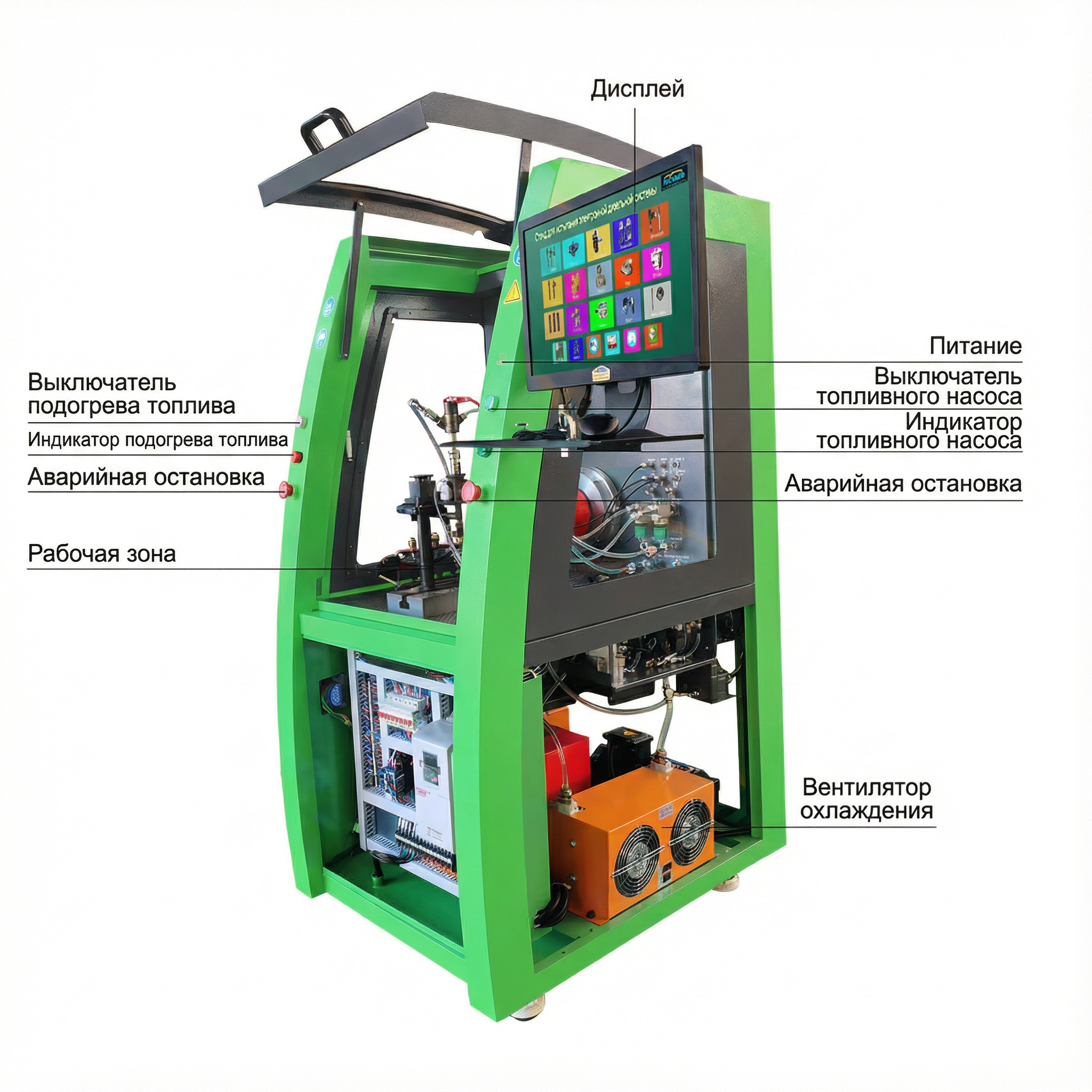 Стенд CR1026 для проверки форсунок и насосов Common Rail с функцией кодирования и EUI/EUP