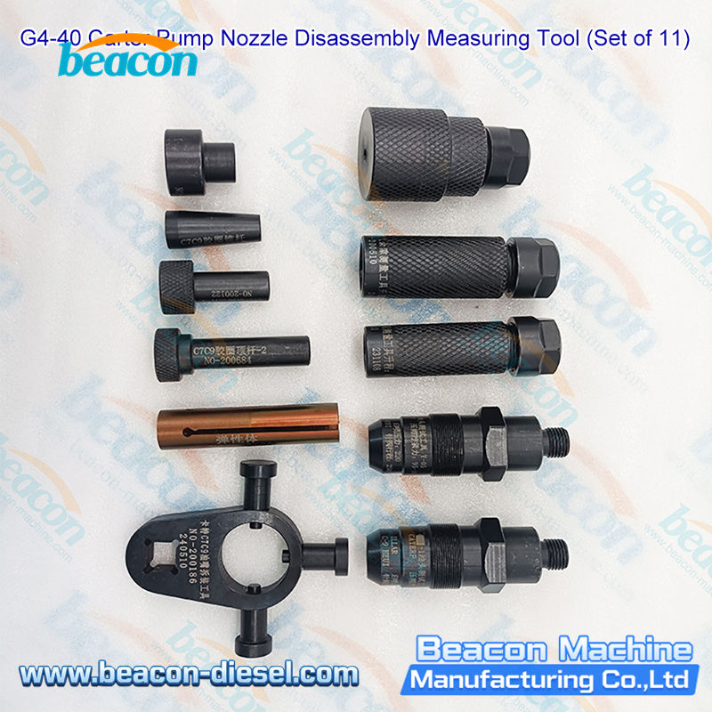 Набор инструментов G4-40 для разборки и измерения насос-форсунок Caterpillar C11 C13 C18 (11 предметов)