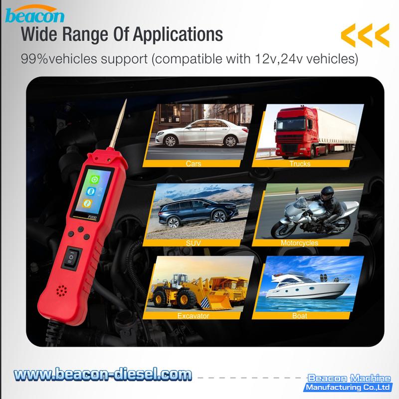 P200 Automotive Circuit System Tester - Multimeter Oscilloscope PWM Drive Diagnostic Tool