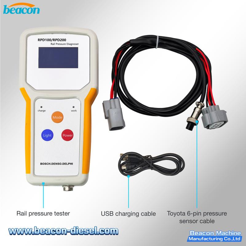 RPD200 Rail Pressure Tester - 0-2000 bar Common Rail Diesel Pressure Diagnostic Tool