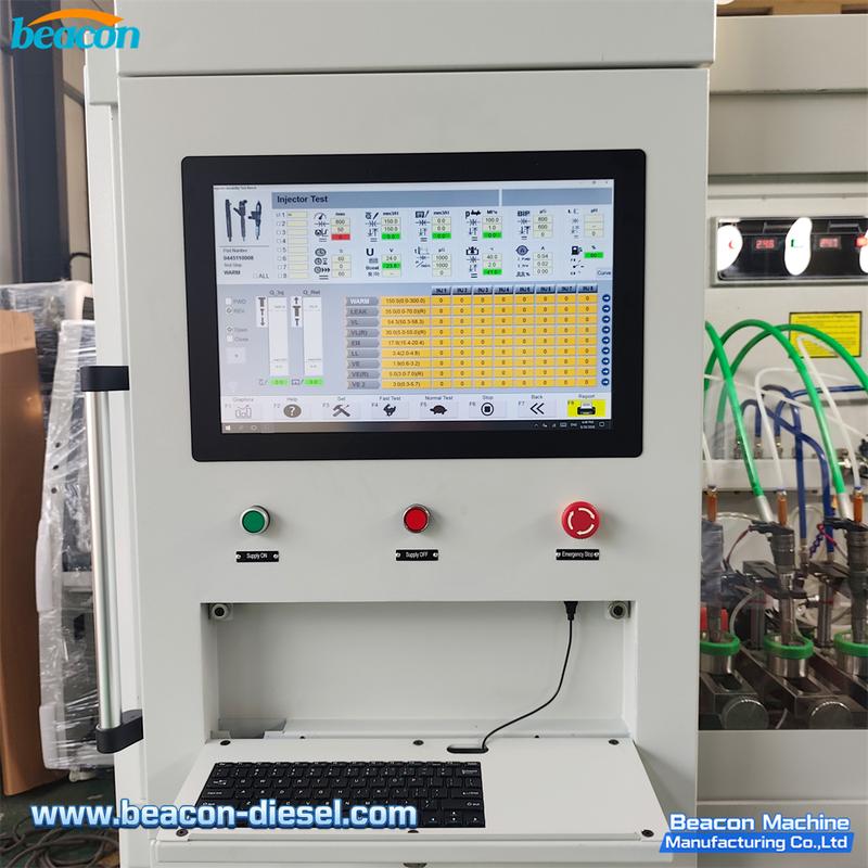 BC-NJ Common Rail Injector Endurance Test Bench - Control Panel Detail