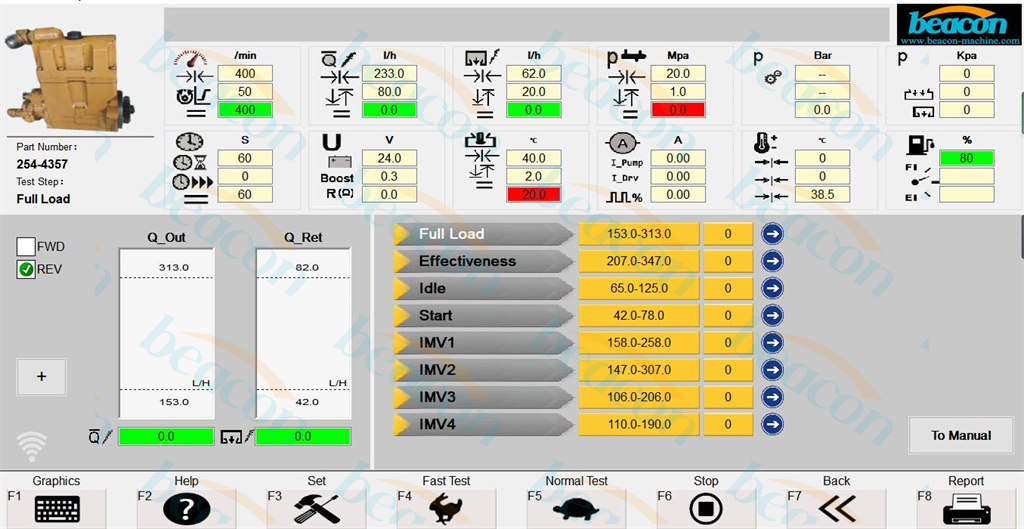 Интерфейс тестирования HEUP