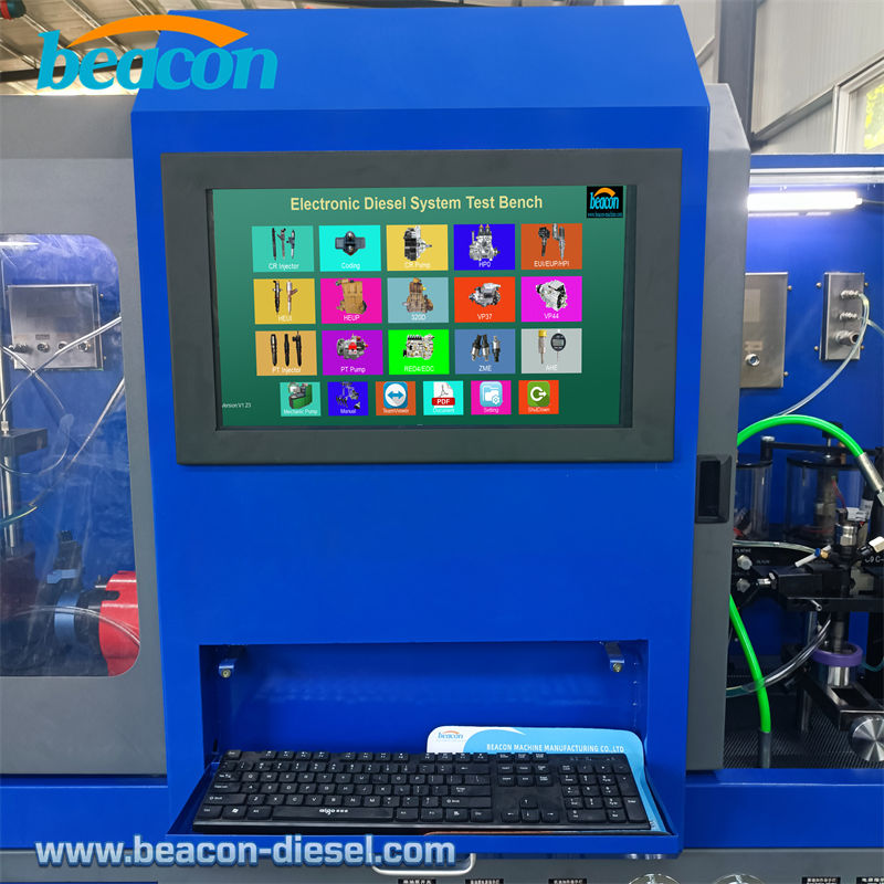 Панель управления стенда с сенсорным экраном и базой данных