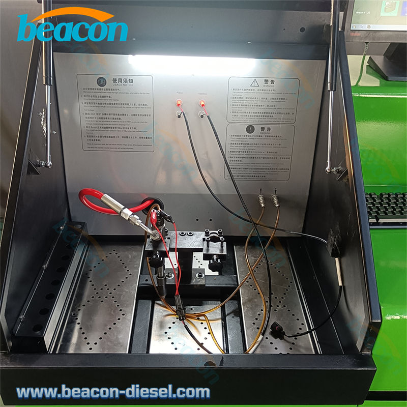 Рабочая зона с креплением форсунок и датчиками высокого давления