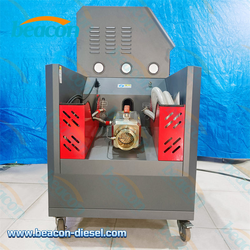 Профиль оборудования для очистки DPF, показывающий соединение с мобильным столом