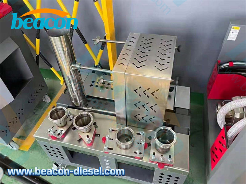 Крупный план высокотемпературного конвертера энергии и быстросъемных соединений