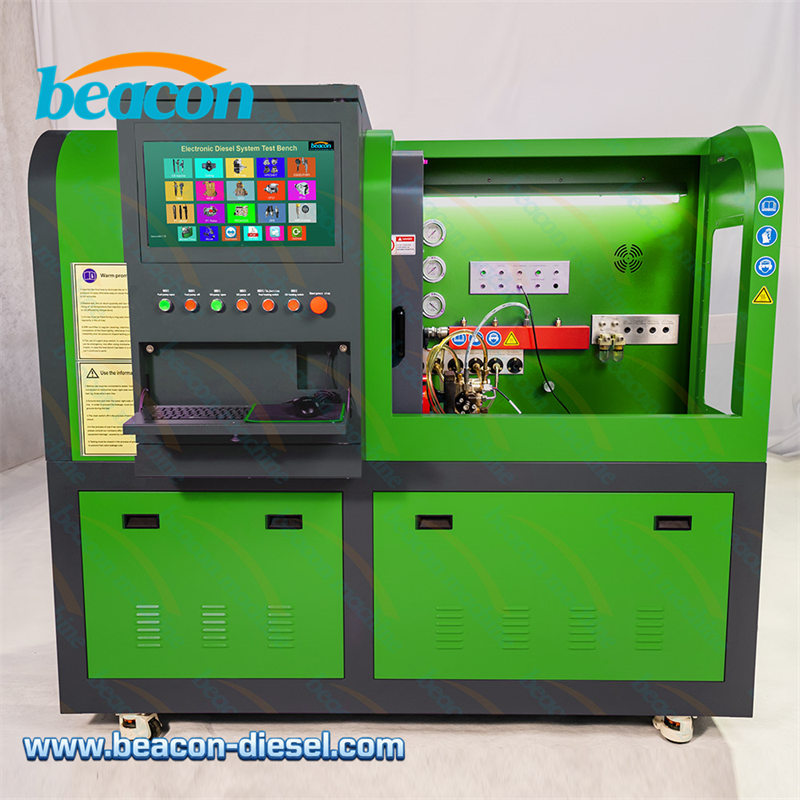 Вид спереди испытательного стенда Beacon CR819S для Common Rail, EUI/EUP и HEUI с сенсорной панелью управления