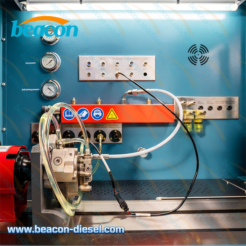 Проверка топливного насоса высокого давления (ТНВД) с подключенными датчиками потока