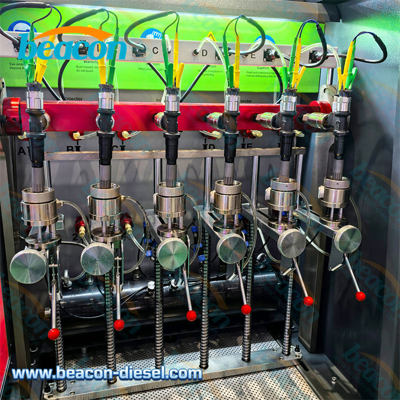 Рабочая зона для одновременной проверки 6 дизельных форсунок