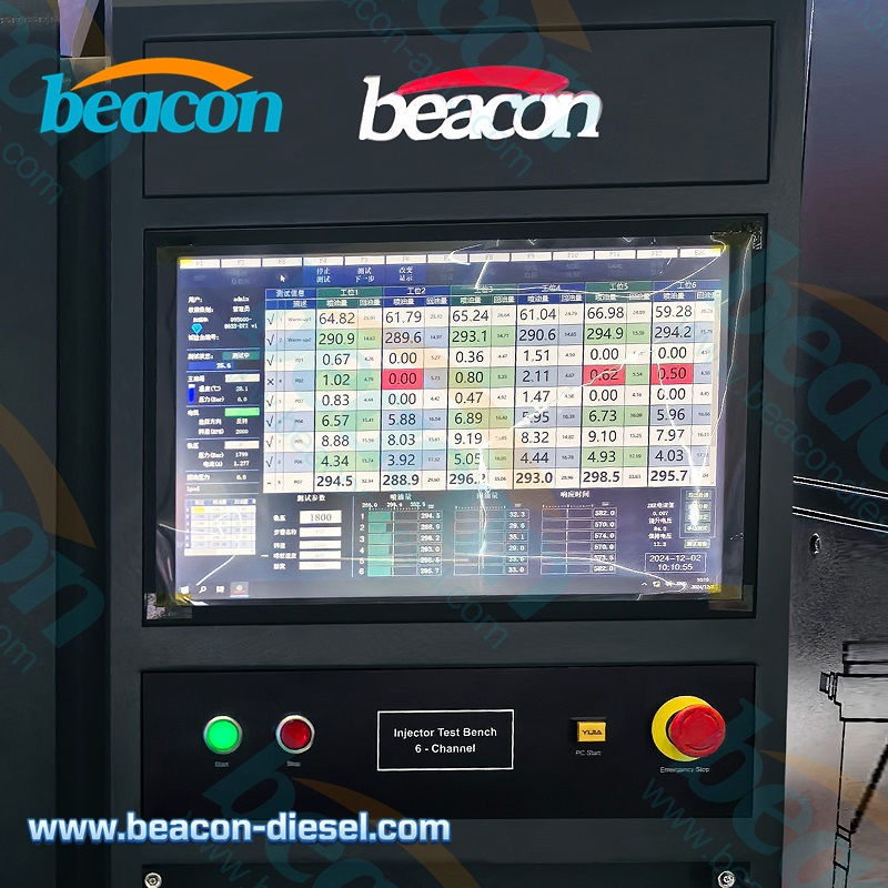 Цифровой интерфейс тестирования и кнопки управления на стенде CR718D