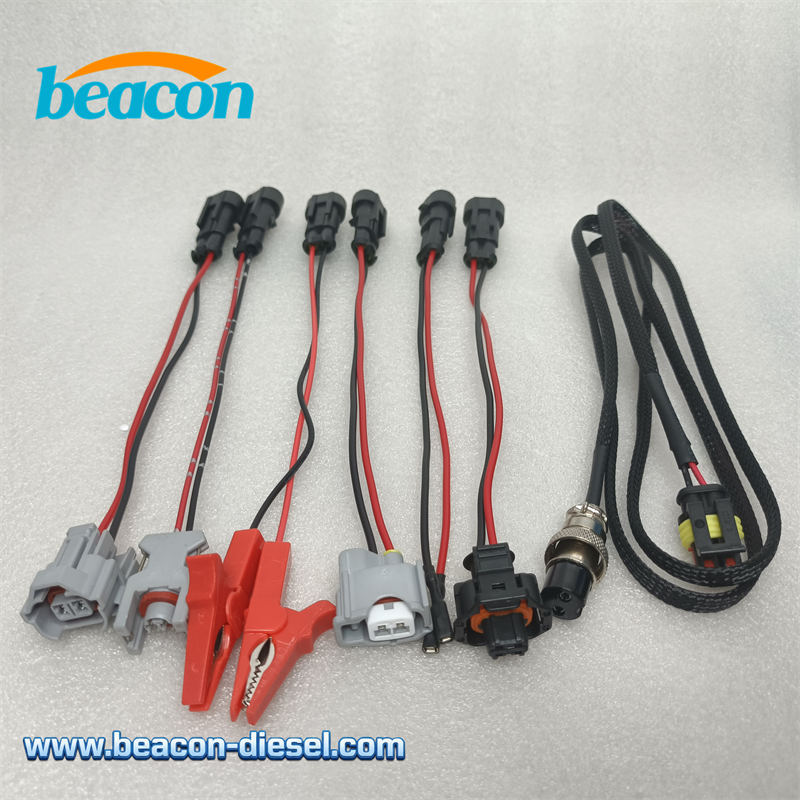 Детальный вид тестовых кабелей CR-C и штекеров форсунок