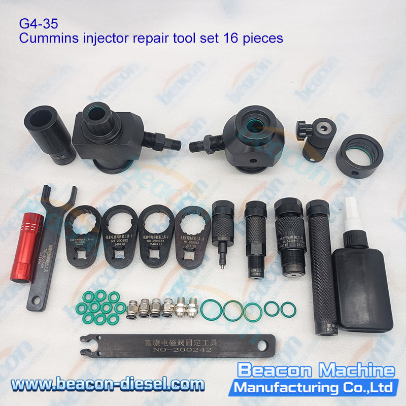 Комплект из 16 предметов для разборки и измерения дизельных форсунок